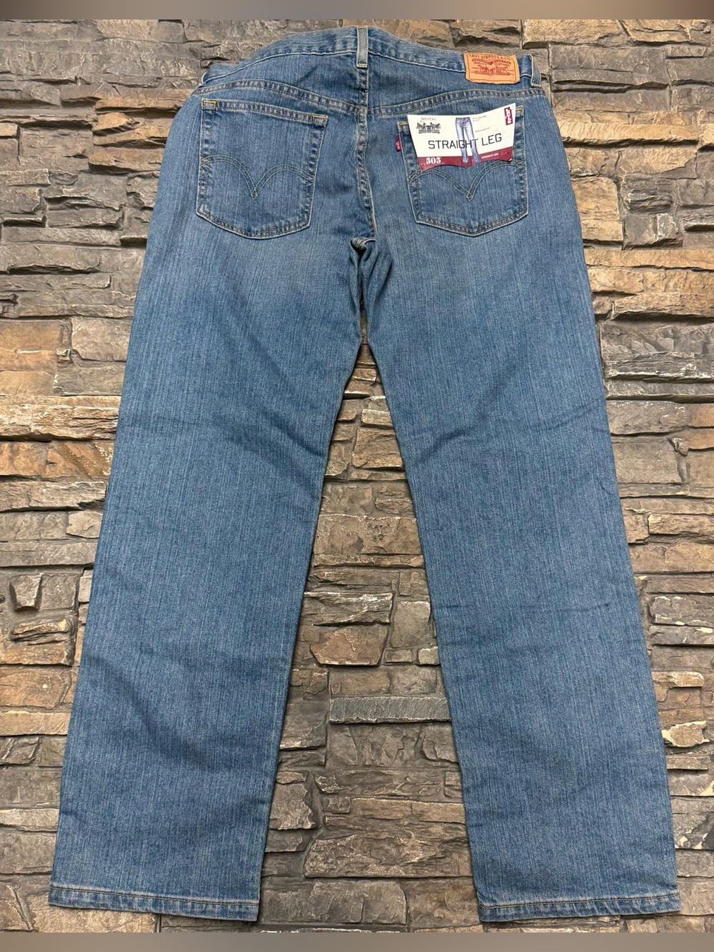 NEW Levi's 505 Straight Stretch Jeans Women's 12 Short Medium Wash Nouveau NWT